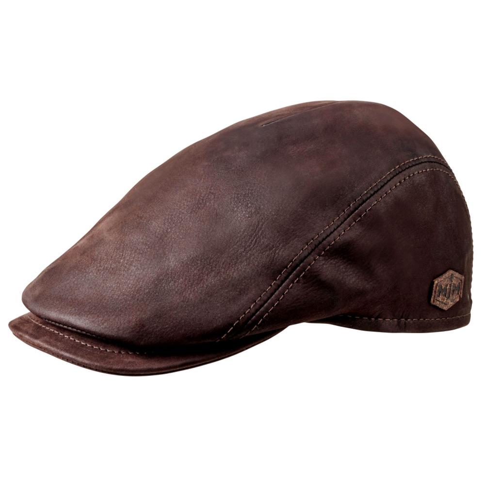 MJM Bang 32 Leather Brown Sixpence - Flat Cap fra MJM Hats hos The Prince Webshop