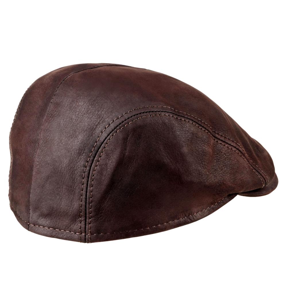 MJM Bang 32 Leather Brown Sixpence - Flat Cap fra MJM Hats hos The Prince Webshop