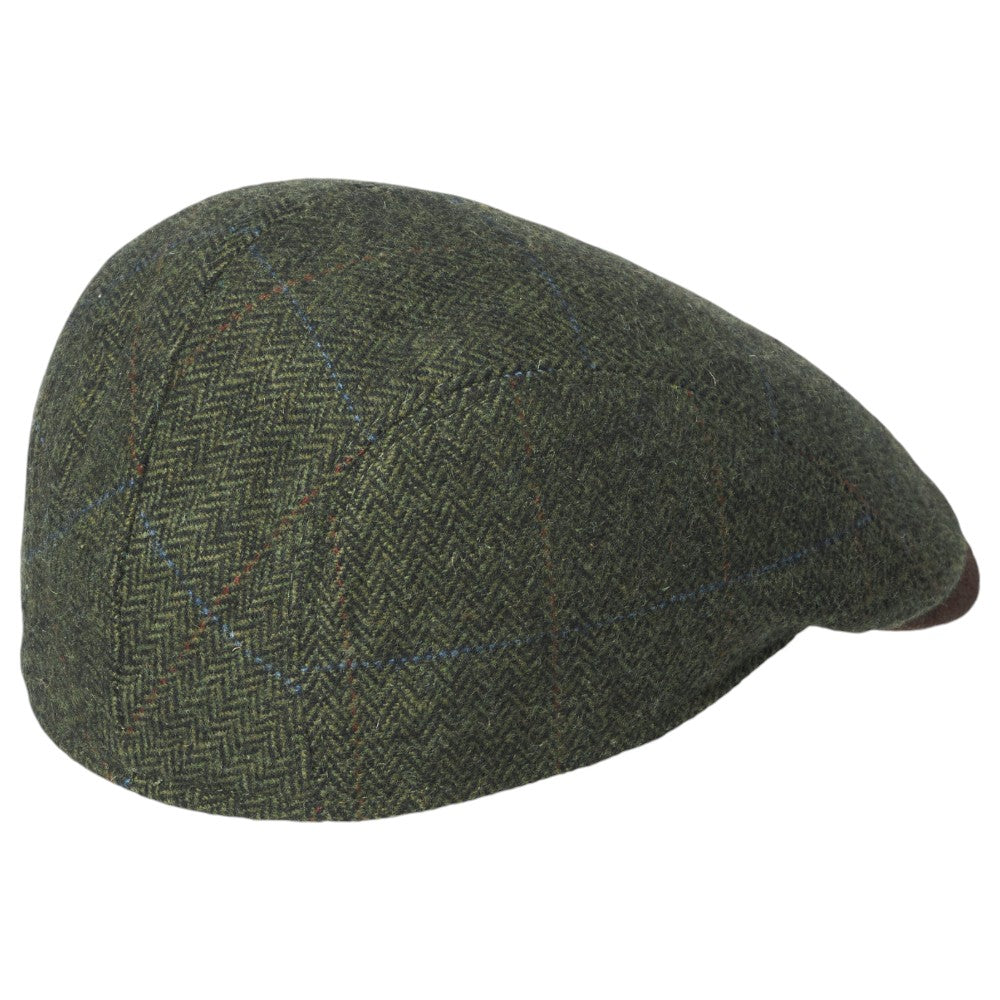 MJM Driver Xtra – 42 Wool Mix - Green Herringbone - Flat Cap fra MJM Hats hos The Prince Webshop
