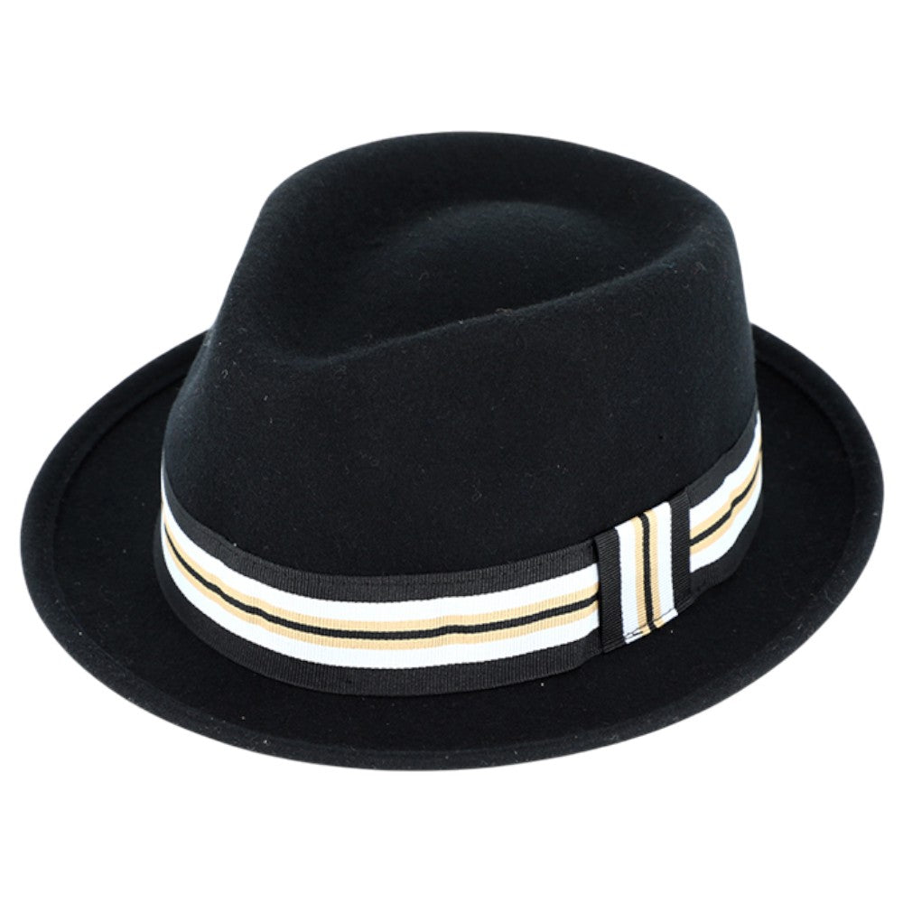 Sort Trilby Hat i 100% Uld Filt