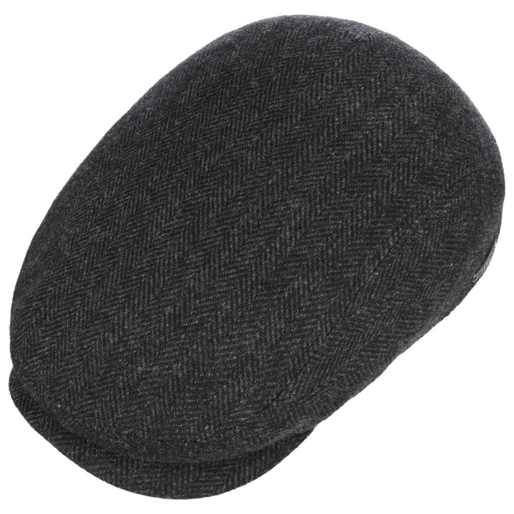 Stetson Driver Cap Wool Herringbone Dark Grey - Flat Cap fra Stetson hos The Prince Webshop