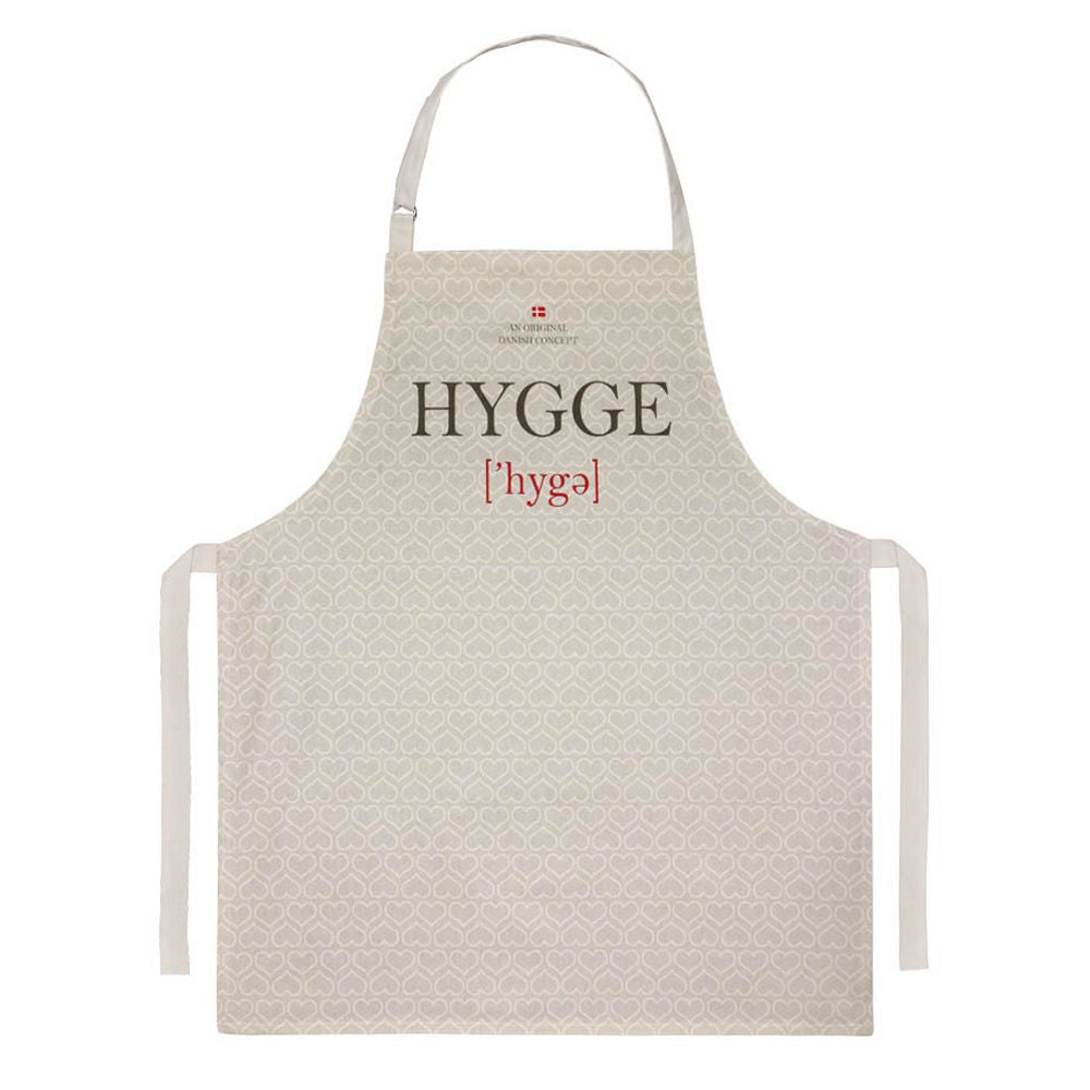Hygge forklæde med hjerter - organisk bomuld - Forklæde fra Memories of Denmark hos The Prince Webshop