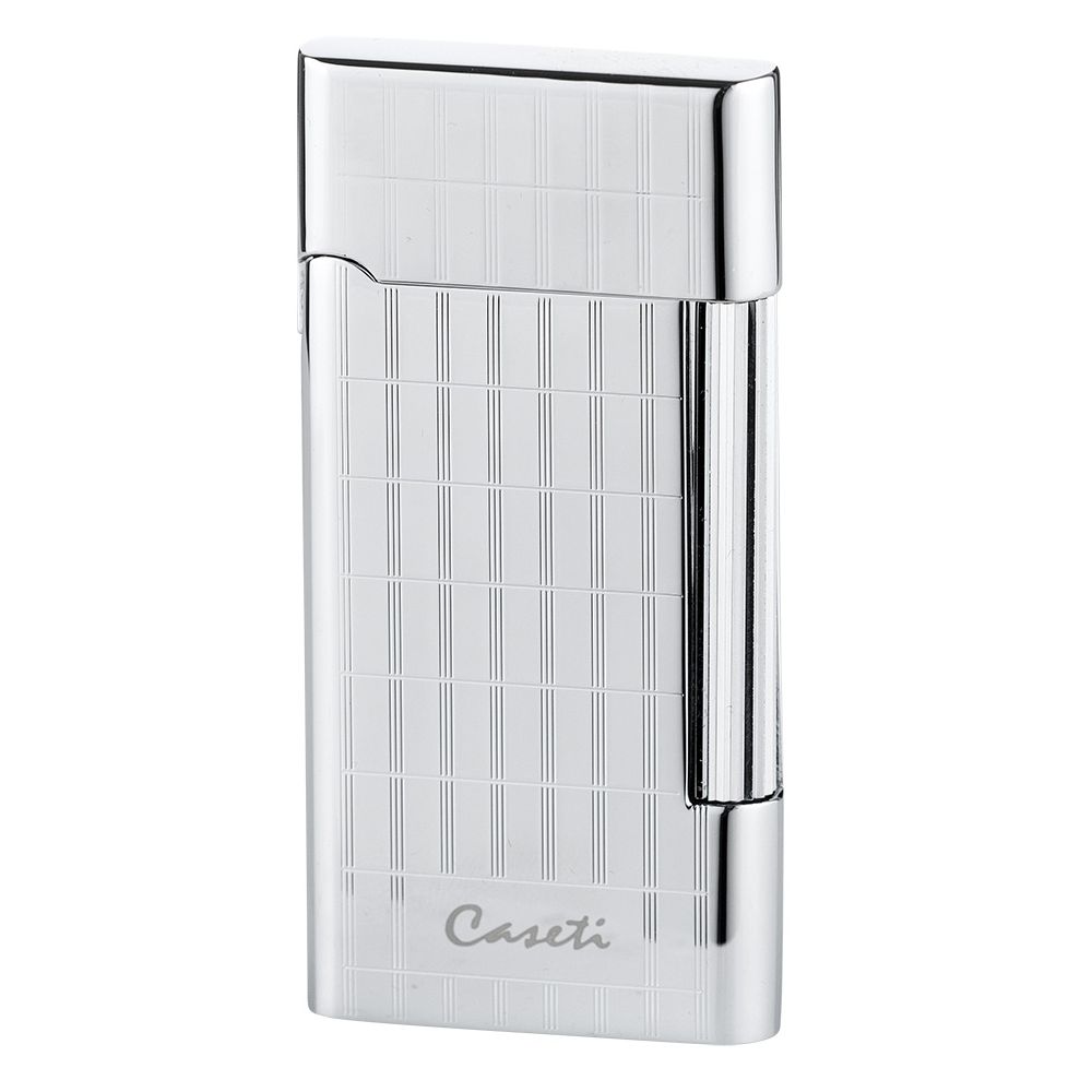 CASETI Flint Cigaret Lighter - Striped Chrome - Lighter fra Caseti hos The Prince Webshop