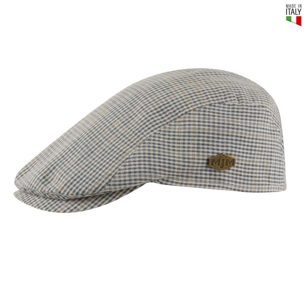 MJM Young Flat Cap - Blue Check Sixpence - XL (62 cm) - Flat Cap fra MJM Hats hos The Prince Webshop