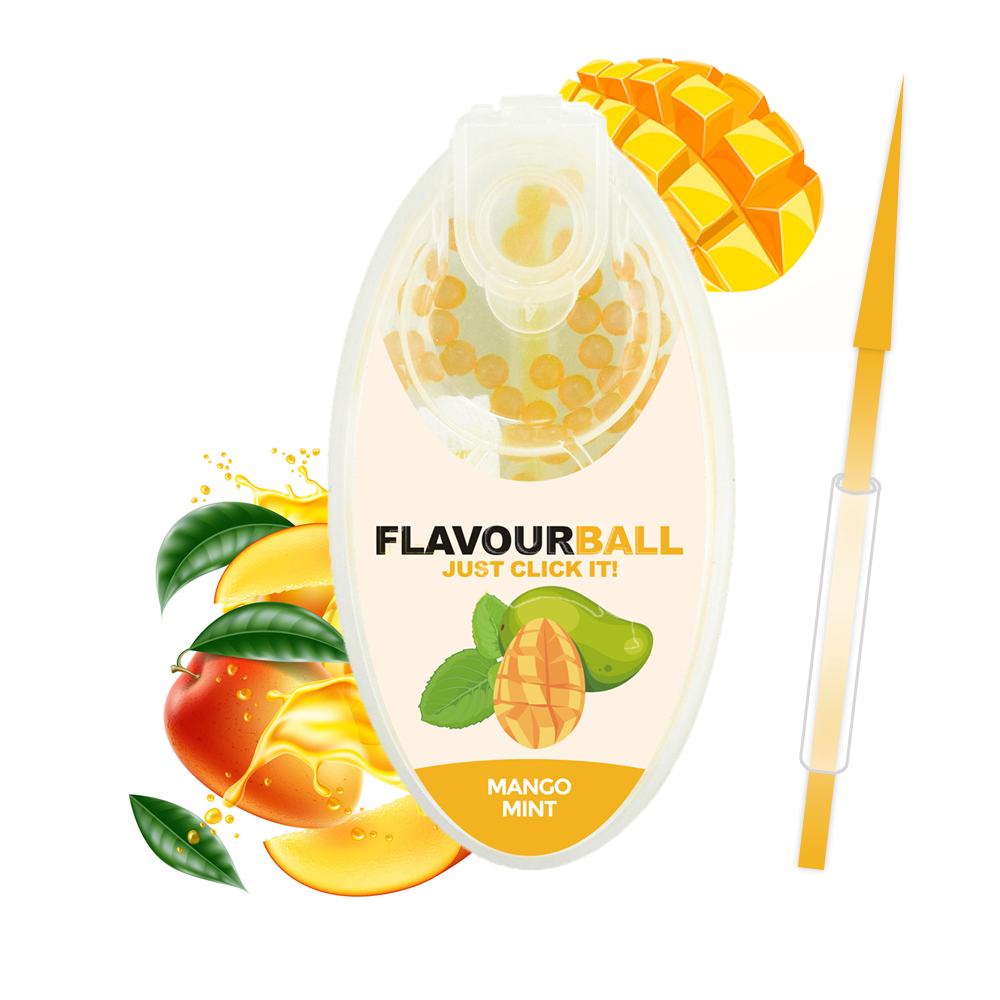 10 x 100 stk Cool Mango Flavour Balls i Pod - Aroma Kugler fra FLAVOUR BALLS hos The Prince Webshop