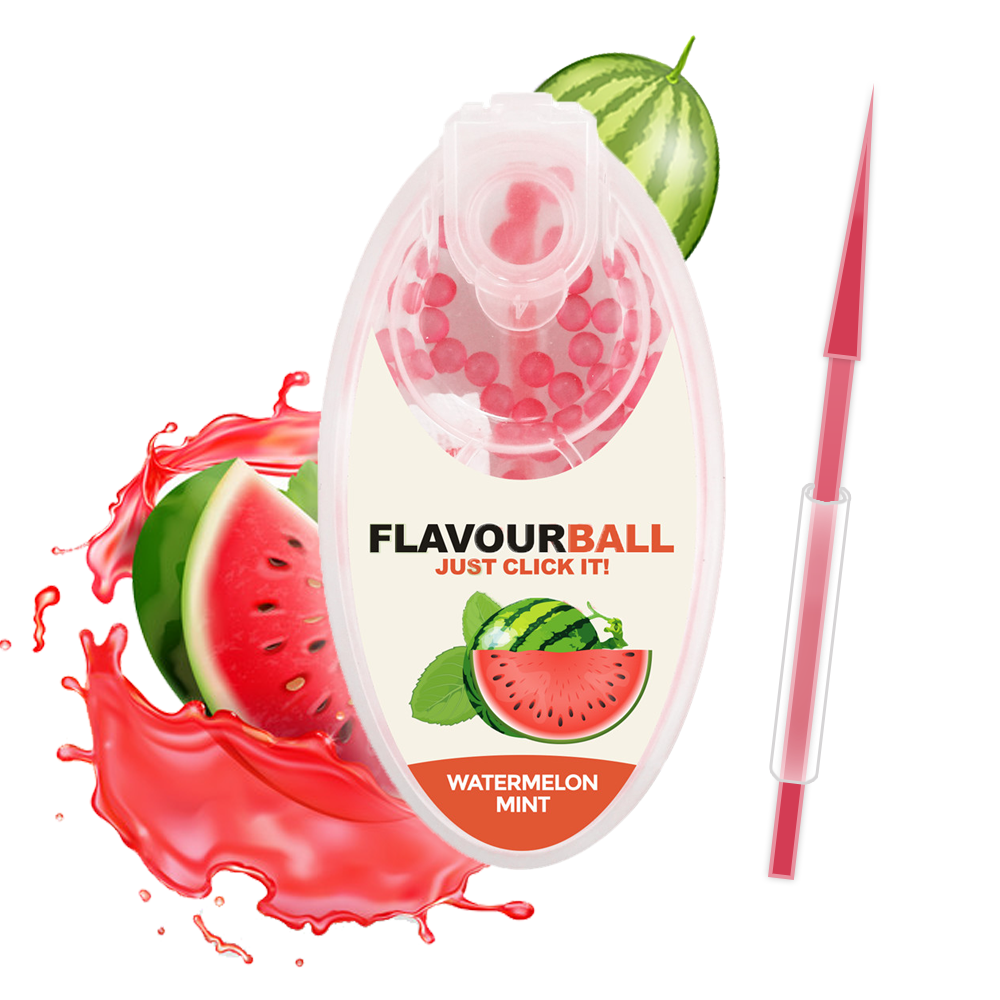 10 x 100 stk Cool Watermelon Flavour Balls i Pod - Aroma Kugler fra FLAVOUR BALLS hos The Prince Webshop