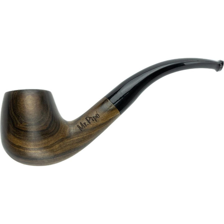 Mr. Pipe Pibe Red Redwood Bøjet inkl. Stand