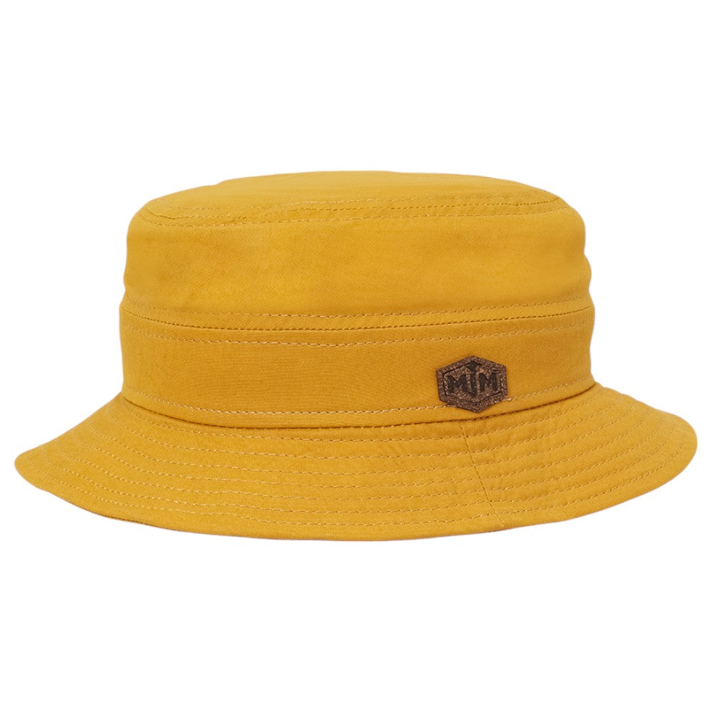 MJM Bucket Hat MAX STAYWAX - Gul Oilskin Bøllehat - Bucket Hat fra MJM Hats hos The Prince Webshop