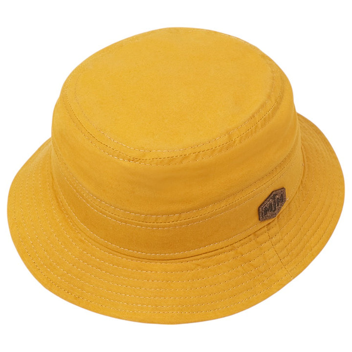 MJM Bucket Hat MAX STAYWAX - Gul Oilskin Bøllehat - Bucket Hat fra MJM Hats hos The Prince Webshop