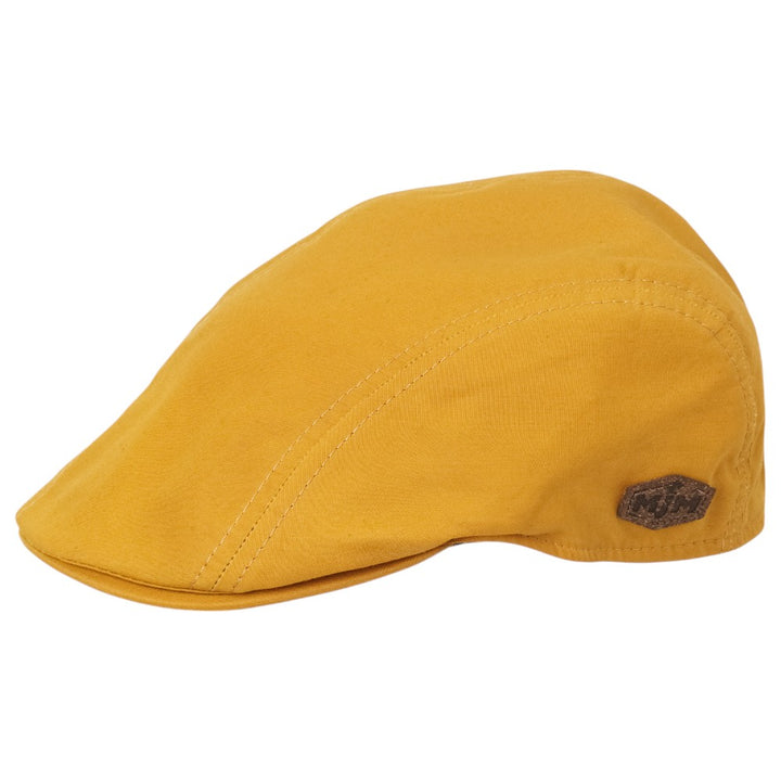 MJM Daffy 3 Staywax - Gul Oilskin Sixpence - Flat Cap fra MJM Hats hos The Prince Webshop