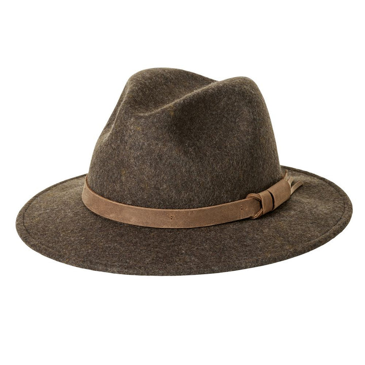 MJM Marco Brown Wool Felt Hat - Waterproof & Crushable