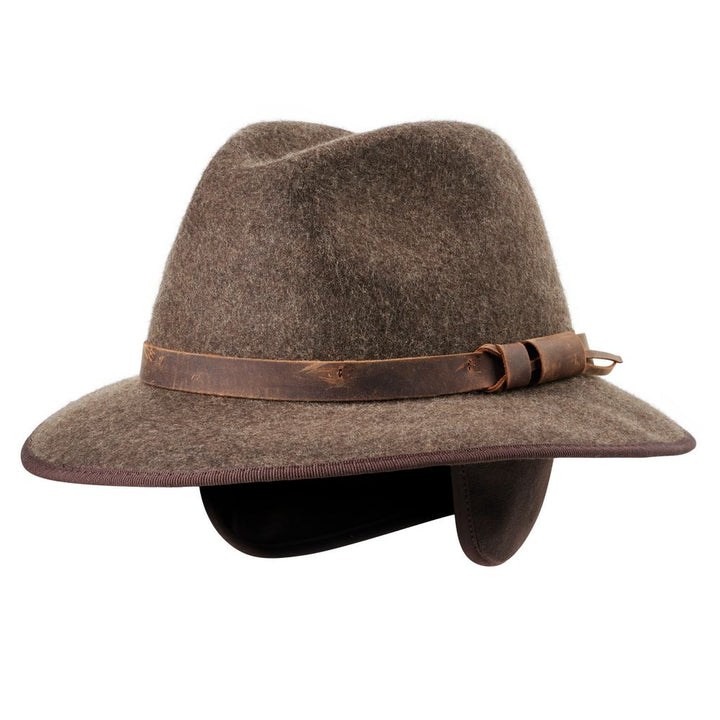 MJM Marco El Brown Wool Felt Hatt med öronflikar