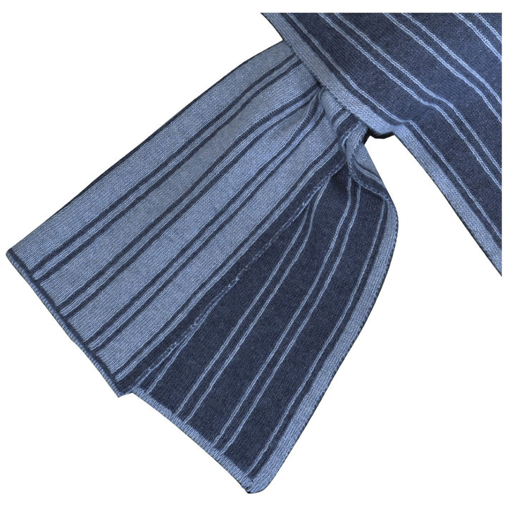 MJM Stripe 62 Scarf  Wool/Cashmere Blue/Jeans
