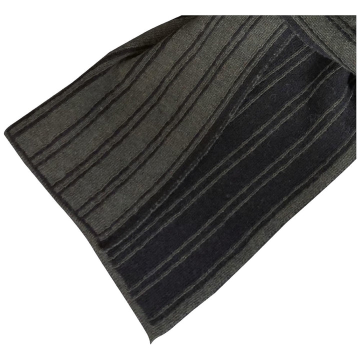 MJM Stripe 62 Scarf Wool/Cashmere Black/Loden