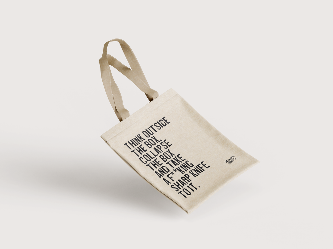 Banksy's Graffiti Mini Tote Bag - Think Outside the Box