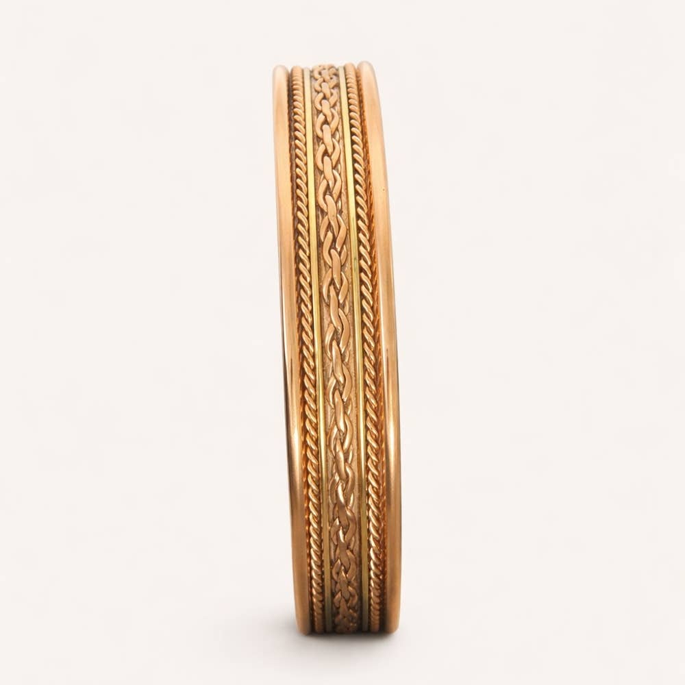 Kobber- og messing sundhedsklemmearmbånd med 2 magneter – - Armbånd fra Ayurveda Specialist B.V. hos The Prince Webshop
