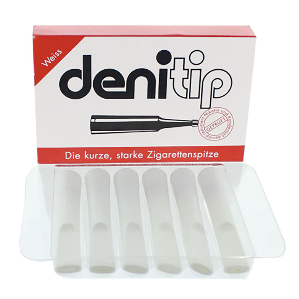 6 stk Denitip Cigaret Holder med Filter - Hvid - Cigaret Holder fra Denicotea hos The Prince Webshop