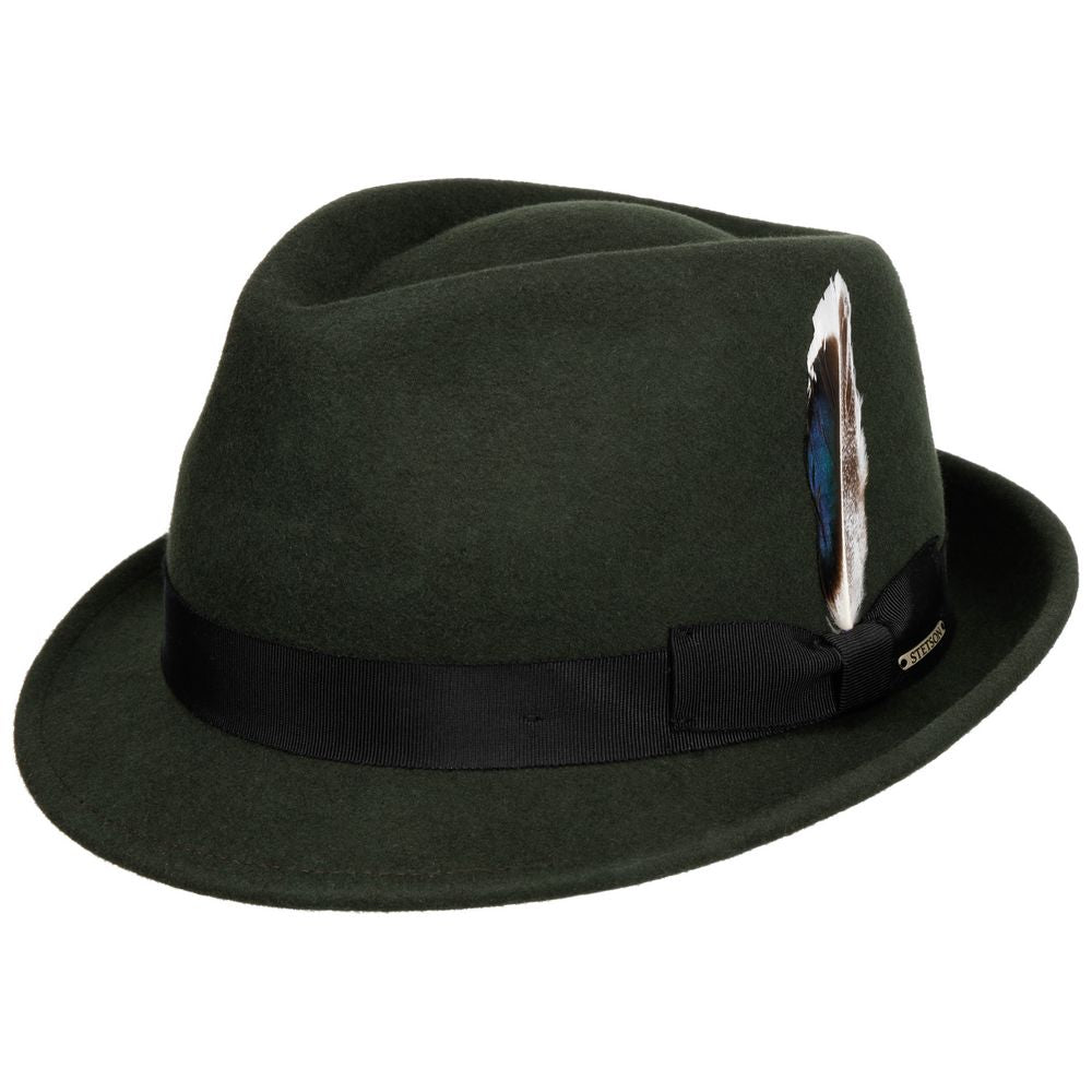 Stetson Woolfelt Trilby Hat - Rain Forest Green