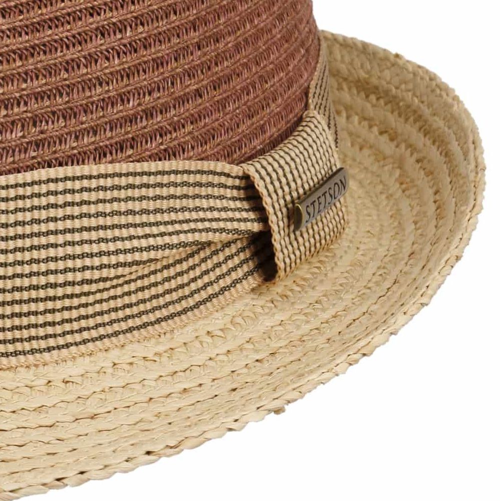 Stetson Trilby Toyo Raffia Strå Sommerhat - Rust / Beige