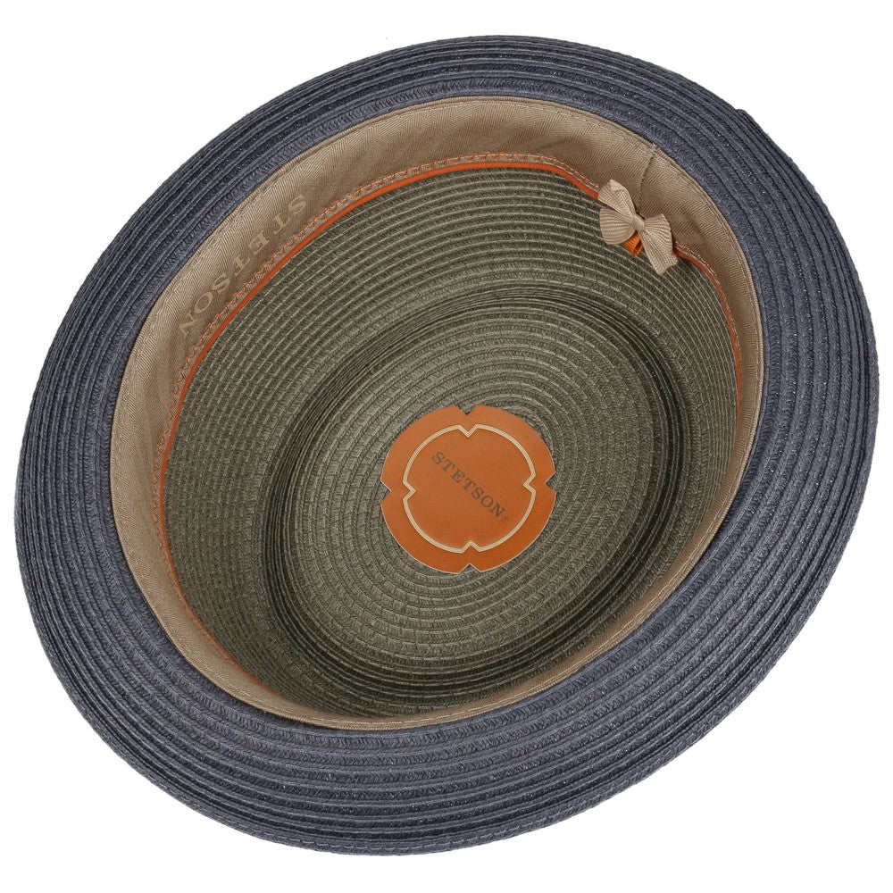 Stetson Porkpie Toyo Summer Hat - Blue