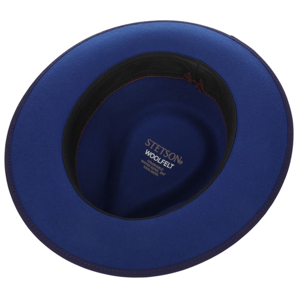 Stetson Woolfelt Fedora Hat - Royal Blue