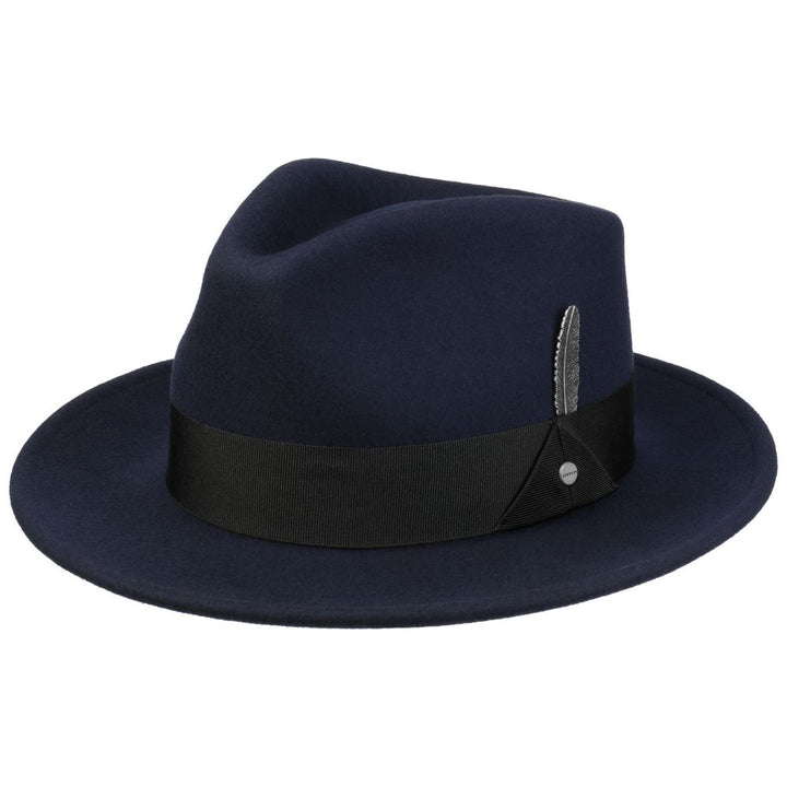 Stetson Woolfelt Fedora Hatt - Marinblå