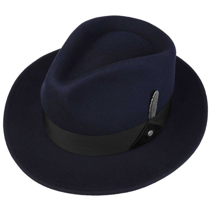 Stetson Woolfelt Fedora Hatt - Marinblå