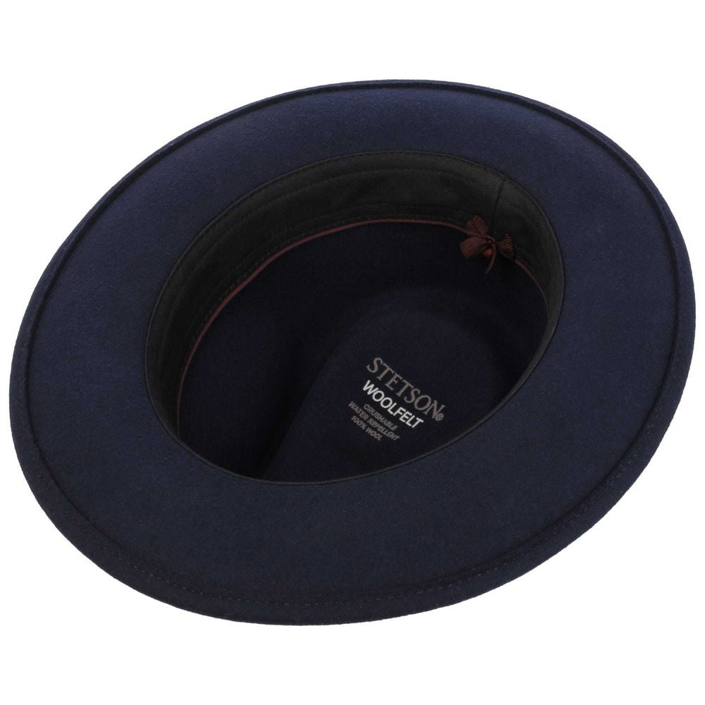 Stetson Woolfelt Fedora Hatt - Marinblå