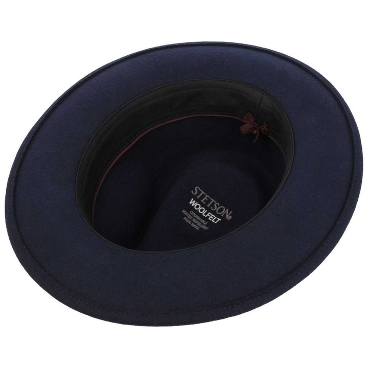 Stetson Woolfelt Fedora Hatt - Marinblå