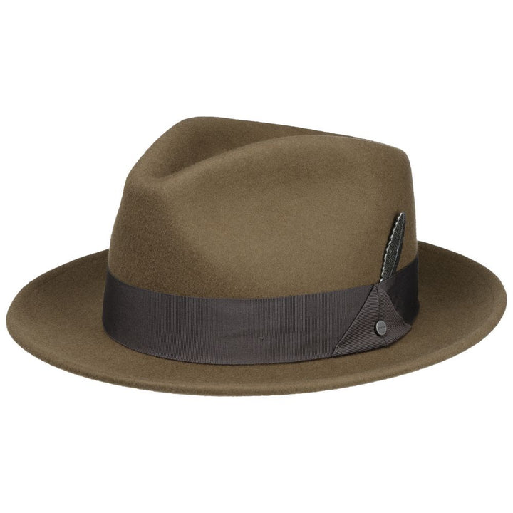 Stetson Woolfelt Fedora Hat - Fudge Brown