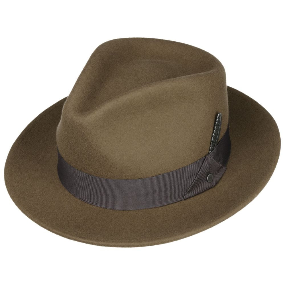 Stetson Woolfelt Fedora Hat - Fudge Brown