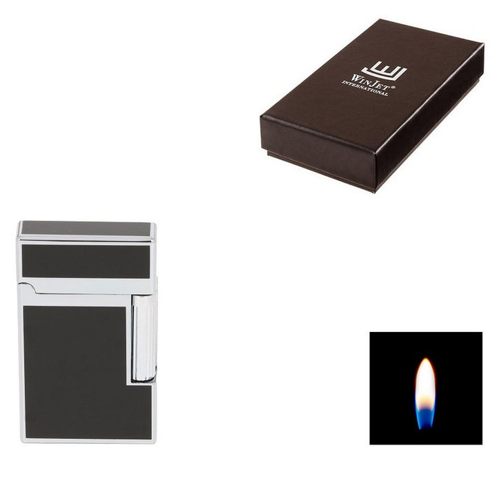 Winjet New York Flint Lighter - Elegance i Sort & Chrome - Lighter fra Winjet hos The Prince Webshop