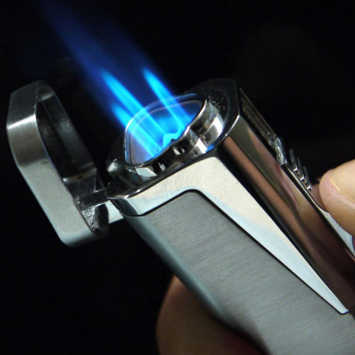 SKY 3-flame Jet Cigar Lighter med Puncher