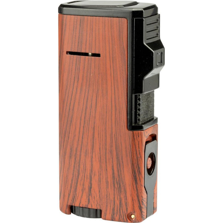 Sky 3-Flame Jet Cigar Lighter Wood med puncher