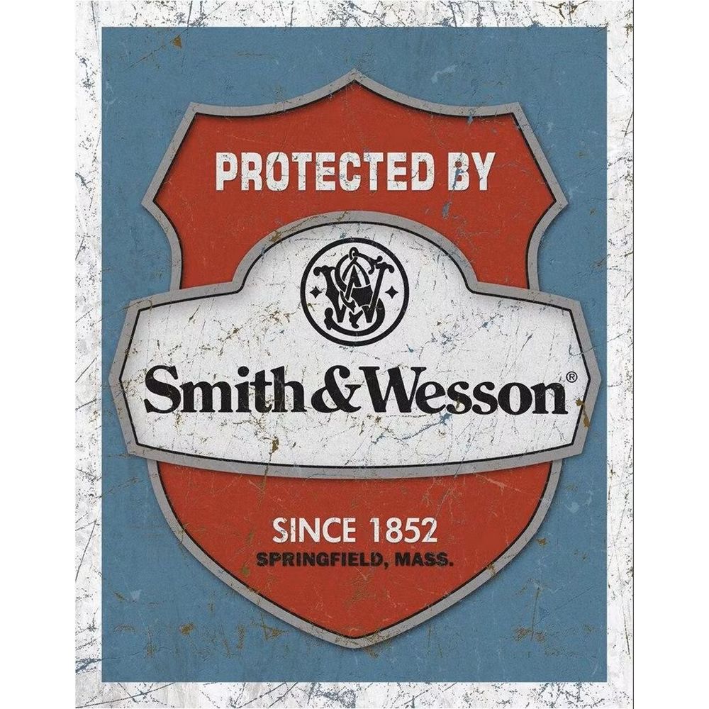 Retroworld skyddad av Smith & Wesson Metal Profit - 30 x 40 cm