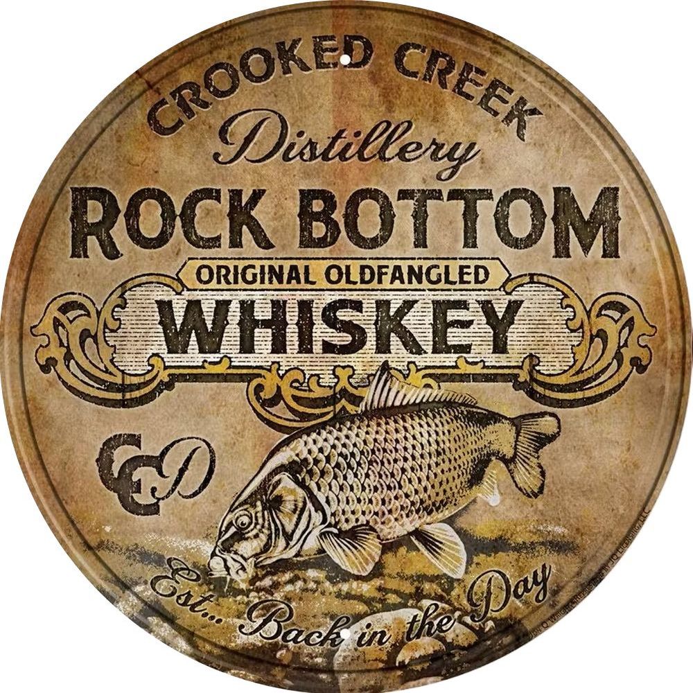 Retroworld Rock Bottom Whisky Metal Sillow - Ø 30 cm