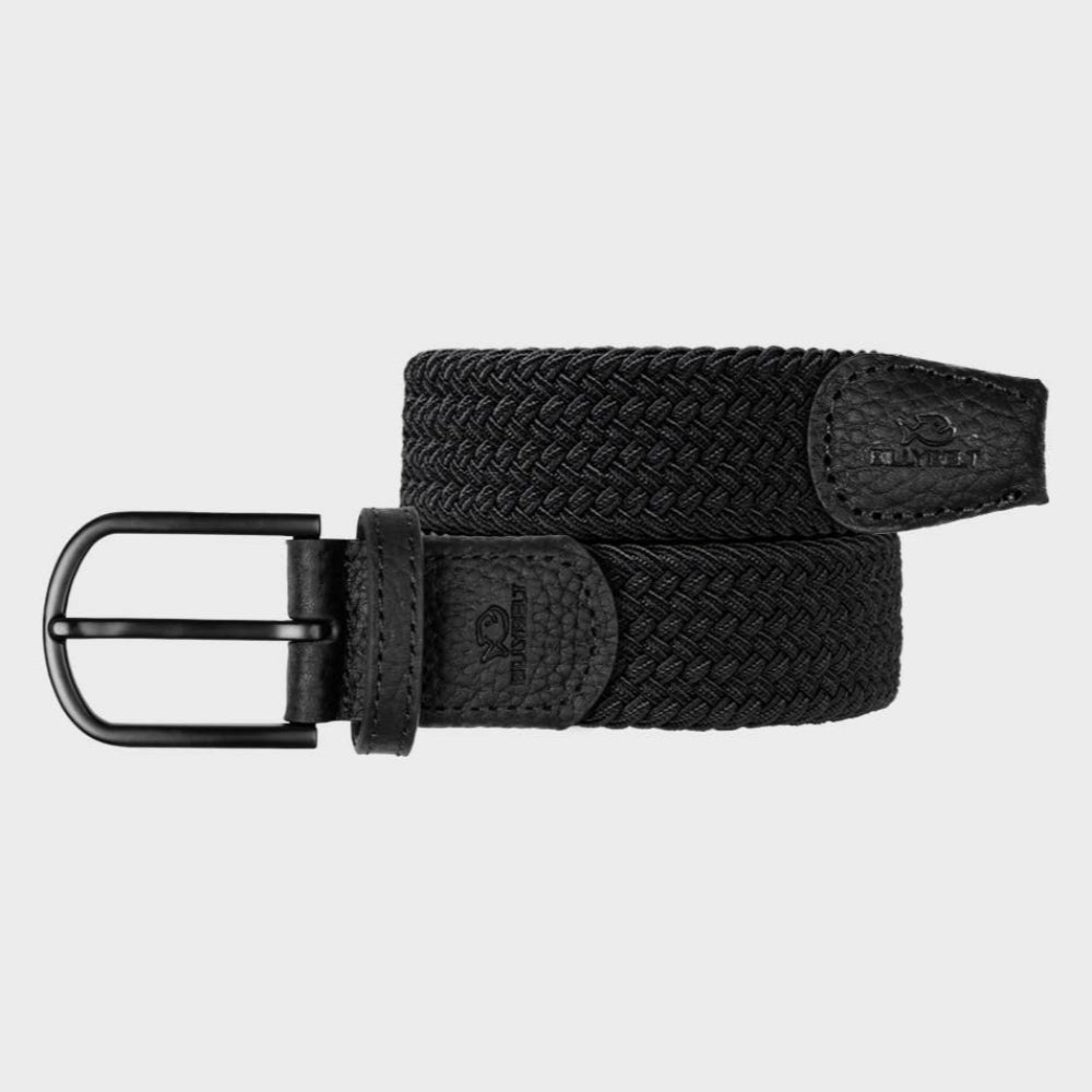 BILLYBELT All Black Woven Elastic Belt - Elastisk Komfort Bælte