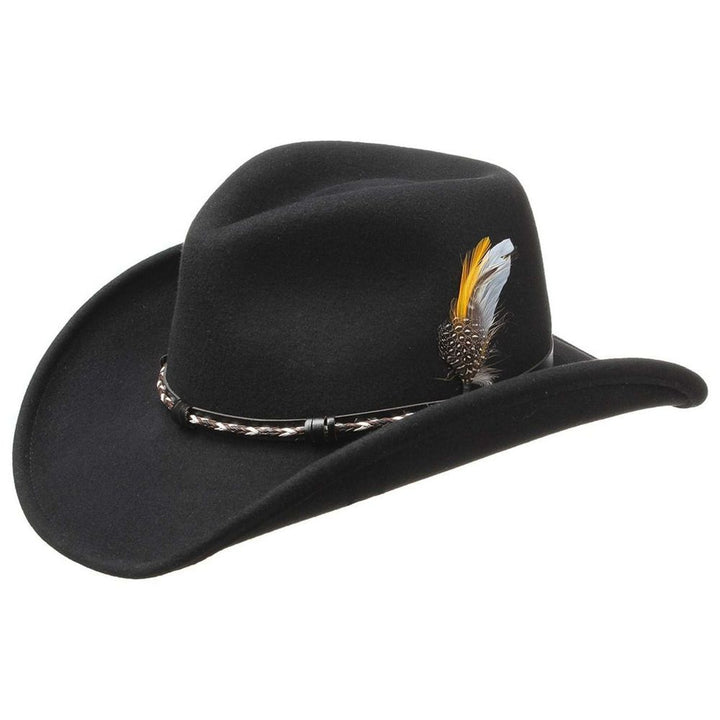 Stetson Western Vitafelt - Svart cowboyhatt