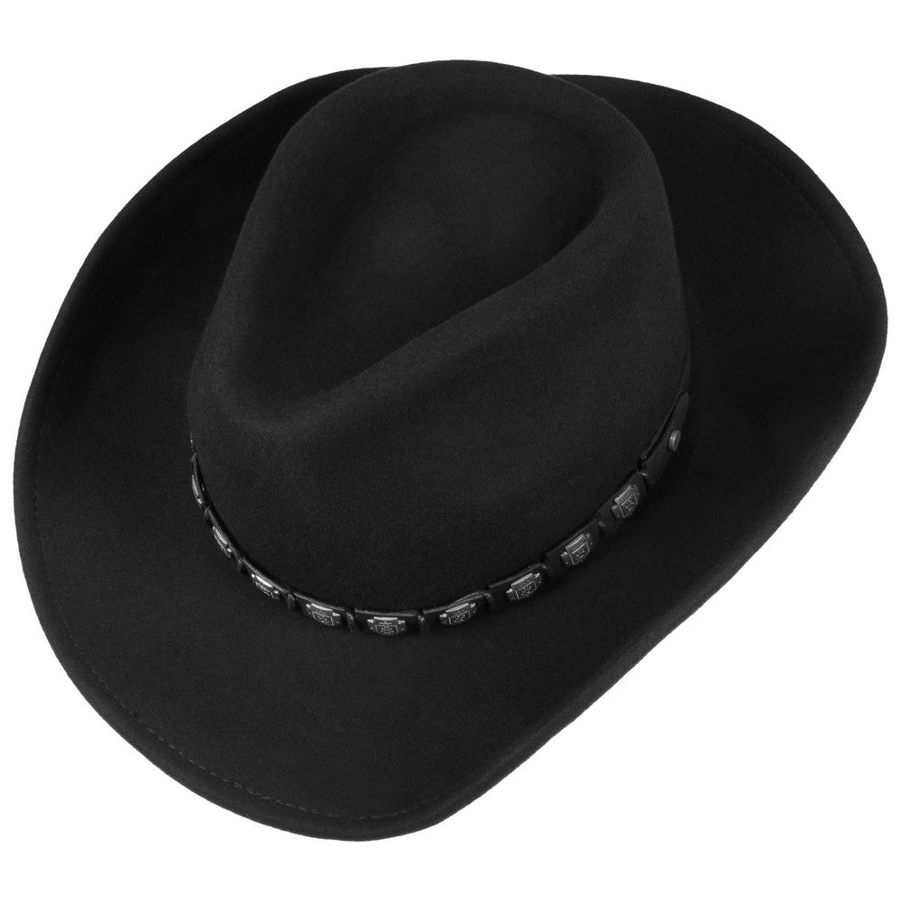 Stetson Western Woolfelt Cowboyhatt Svart