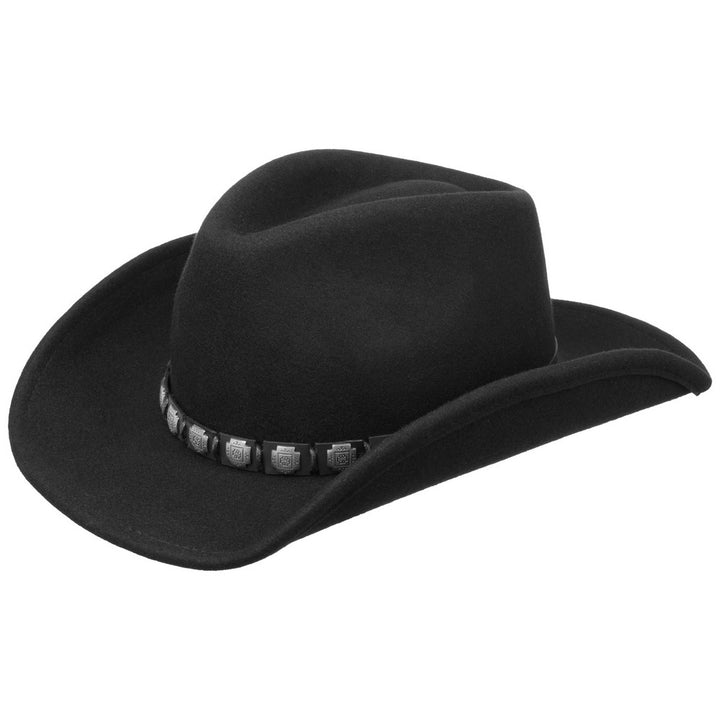 Stetson Western Woolfelt Cowboyhatt Svart