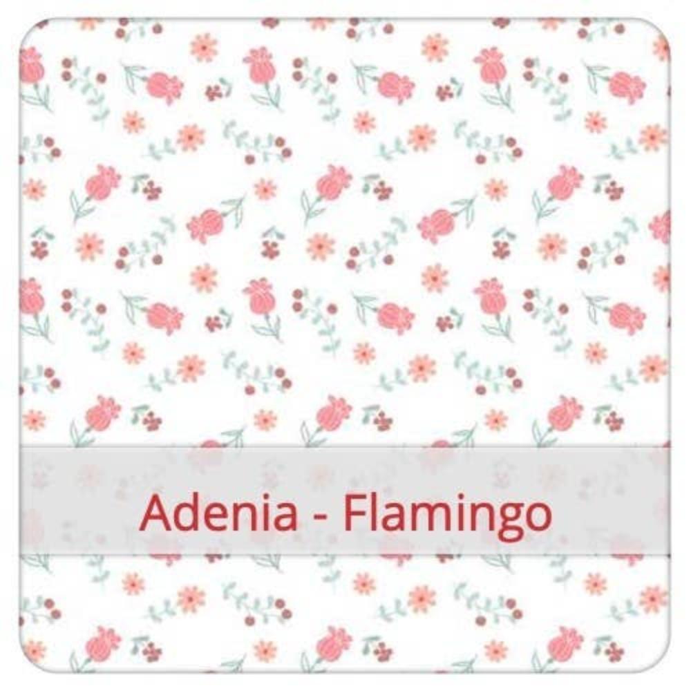 FLAX & STITCH - Paquet de 5 petits mouchoirs - Adenia flamingo -  fra FLAX & STITCH hos The Prince Webshop