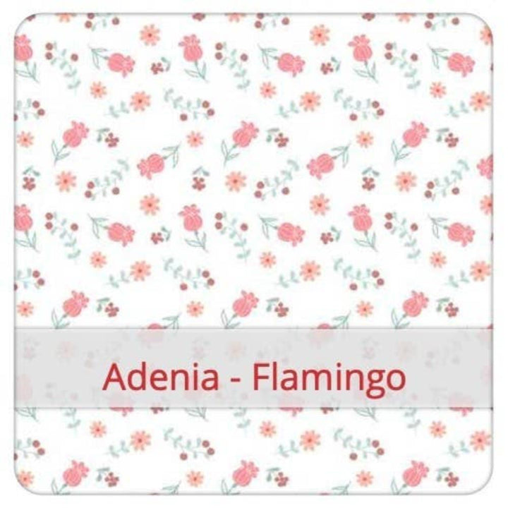 FLAX & STITCH - Paquet de 5 petits mouchoirs - Adenia flamingo -  fra FLAX & STITCH hos The Prince Webshop