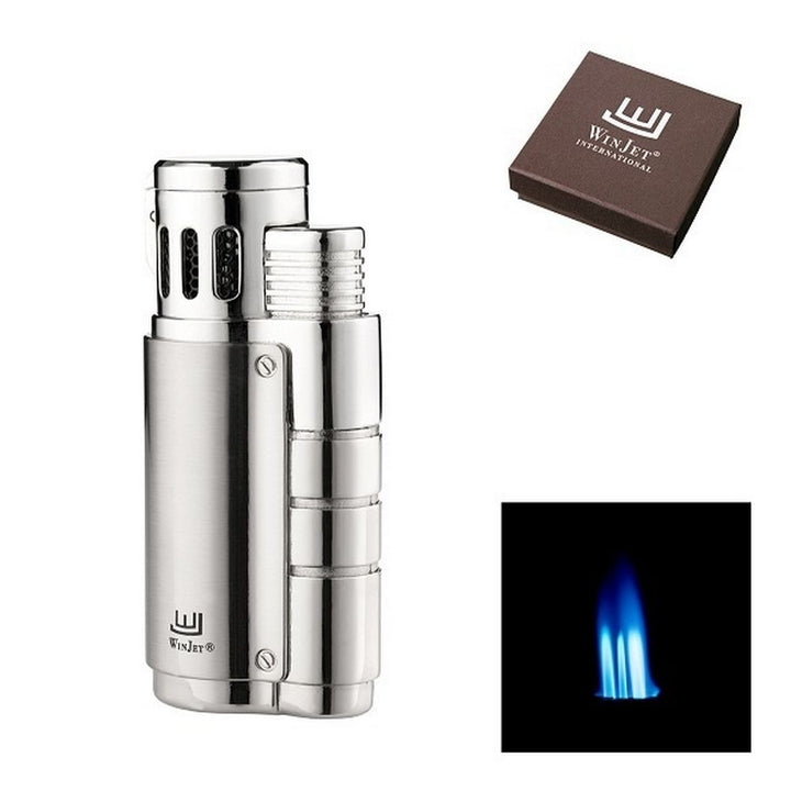 Winjet Escape Cigar Lighter 3 x Jet Chrom Satin m/Puncher