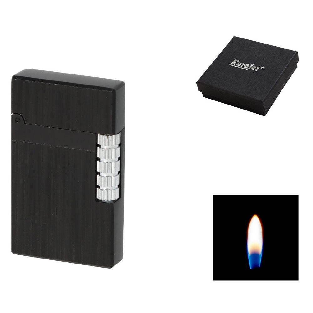 Eurojet Milan Brushed Black Sten Lighter