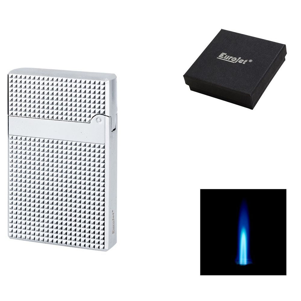 Eurojet Milan Jet Silver Waffle Lighter