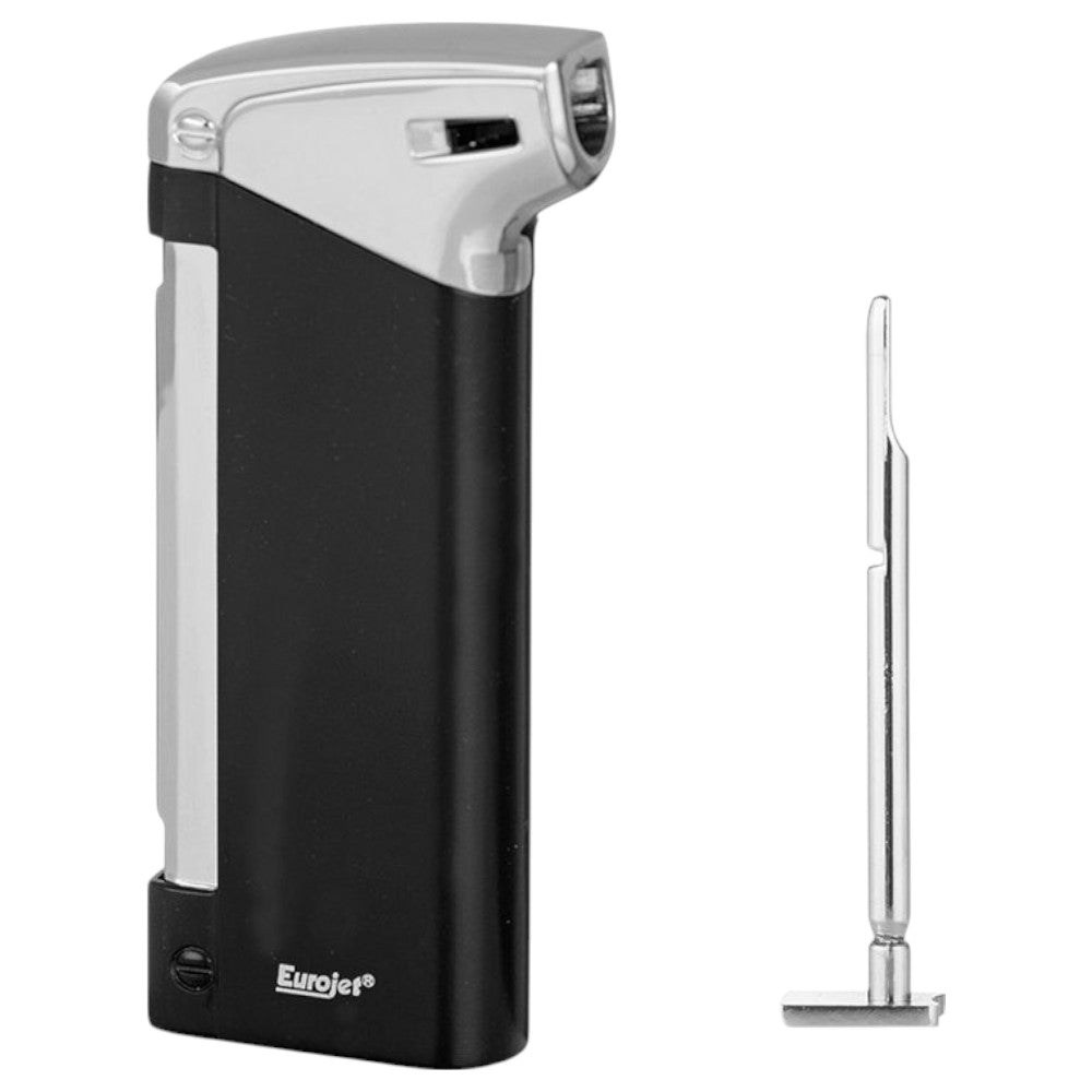 Eurojet Pibe Piezo Lighter m/Stopper - Sort - Lighter fra Eurojet hos The Prince Webshop