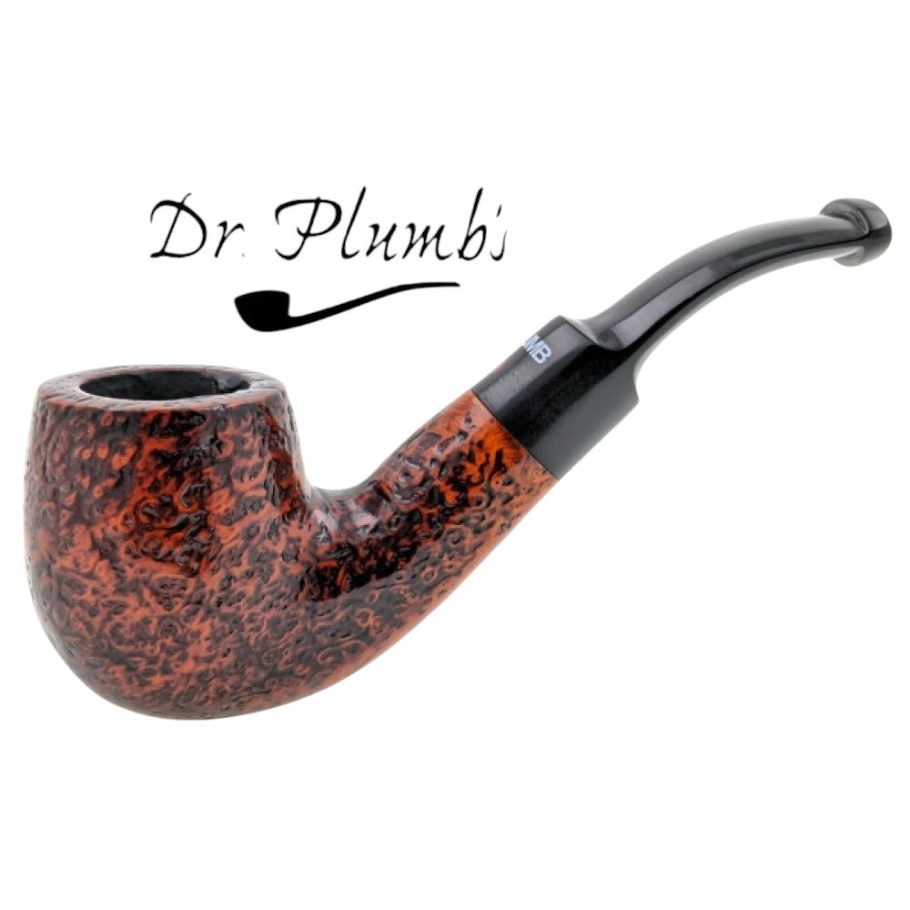 Dr Plumb Dinky Sandblast Bent Briar Pipe (Mini Pibe)