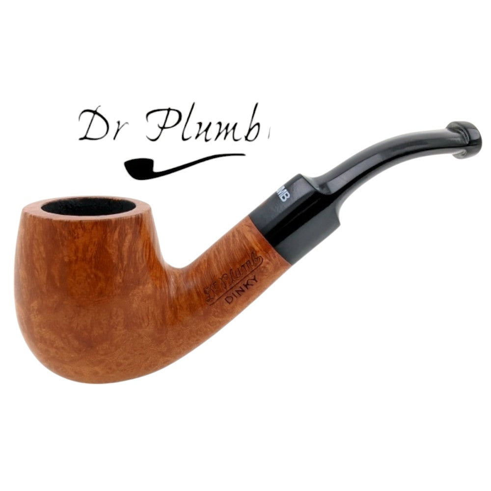 Dr Plumb Dinky Natural Smooth Bent Briar Pipe (Mini Pibe)