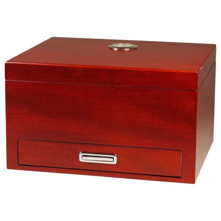 Humidor Redbrown Matt with Drawer - til ca. 40 cigarer