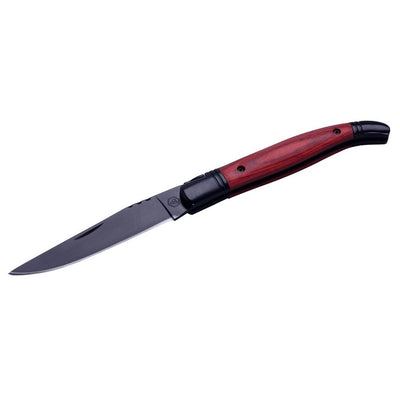 Laguiole Rosewood Pocket Knife With Black Leaf